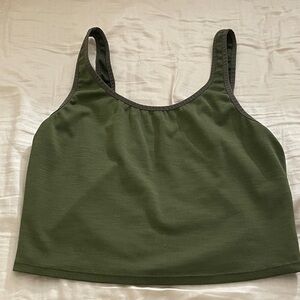 Marine Layer Green Crop Top